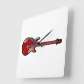 ベースギター スクエア壁時計 (傾斜)