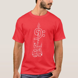 ベースギター ミュージック レトロ Tシャツ