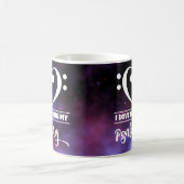 ベースクレフ、 音符記号ハートパープルネブララブサルタリー コーヒーマグカップ (中央)