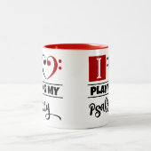 ベースクレフ、 音符記号ハート大好き遊の私のサラダ ツートーンマグカップ (中央)