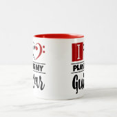 ベースクレフ、 音符記号ハート大好き遊マイギター ツートーンマグカップ (中央)