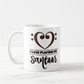 ベースクレフ、 音符記号ハート大好き遊マイサントア コーヒーマグカップ (左)