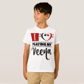 ベースクレフ、 音符記号ハート大好き遊マイビーナ Tシャツ (正面フル)