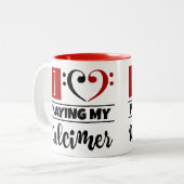 ベースクレフ、 音符記号ハート大好き遊私のダルシマー ツートーンマグカップ (正面左)