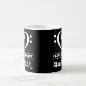 ベースクレフ、 音符記号ハート私は愛遊する私のストラムスティック コーヒーマグカップ (中央)