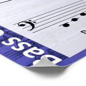 ベースクレフ、 音符記号ポスター ポスター (角)