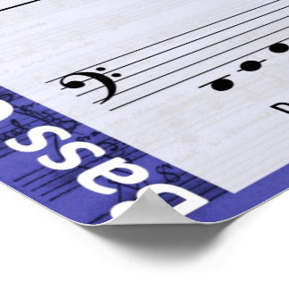 ベースクレフ、 音符記号ポスター ポスター