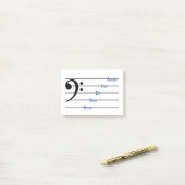 ベースクレフ、 音符記号ポストイットノート(ラインライム) ポストイット (デスク上)