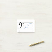 ベースクレフ、 音符記号ポストイットノート(宇宙韻) ポストイット (デスク上)