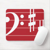 ベースクレフ、 音符記号マウスパッド マウスパッド (マウス)