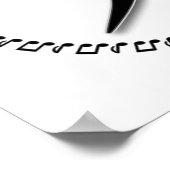 ベースクレフ、 音符記号ミュージックノートデザイン ポスター (角)