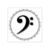 ベースクレフ、 音符記号ミュージックノートデザイン ラバースタンプ (インプリント)