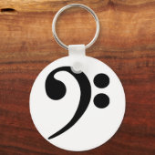 ベースクレフ、 音符記号 キーホルダー (正面)