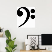 ベースクレフ、 音符記号 ポスター (ホームオフィス)