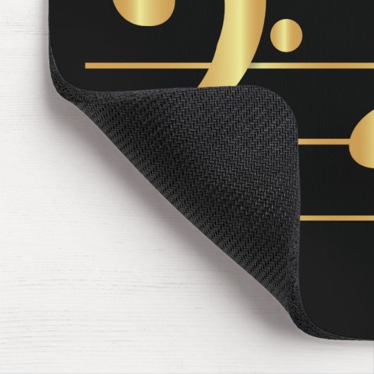 ベースクレフ、 音符記号 マウスパッド (コーナー)