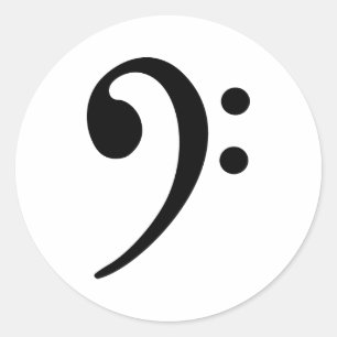 ベースクレフ、 音符記号 ラウンドシール