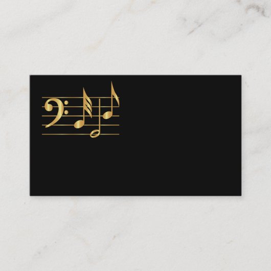 ベースクレフ、 音符記号 名刺 (正面)
