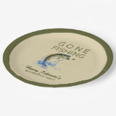 ベースゴーン魚釣り退職 ペーパープレート (アングル)