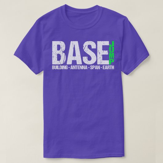 ベースジャンピングパラシュート極力ウイングスーツBase4 Tシャツ (デザイン正面)