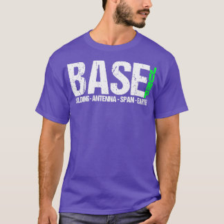 ベースジャンピングパラシュート極力ウイングスーツBase4 Tシャツ