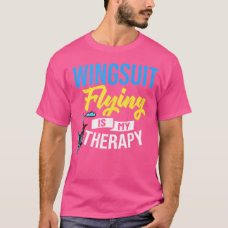 ベースジャンピング滑空機スカイダイビング翼付 Tシャツ