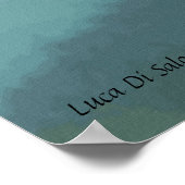 ベースストライプのの署絵画名 ポスター (角)