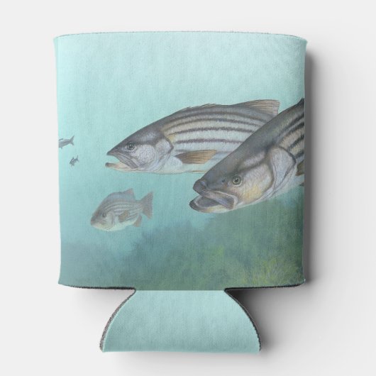 ベースストライプの魚釣り 缶クーラー (裏面)