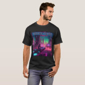 ベーステクノトランスレースDJグラフィック – Futur Vibes Tシャツ (正面フル)