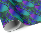 ベースドラムシェードのブルーパターンラッピング紙 ラッピングペーパー (ロールコーナー)