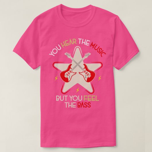 ベースバスギターベース奏者 Tシャツ (デザイン正面)