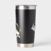ベースパーソナライズされた魚釣りモノグラムアウトドア素朴 保温保冷タンブラー (左面)