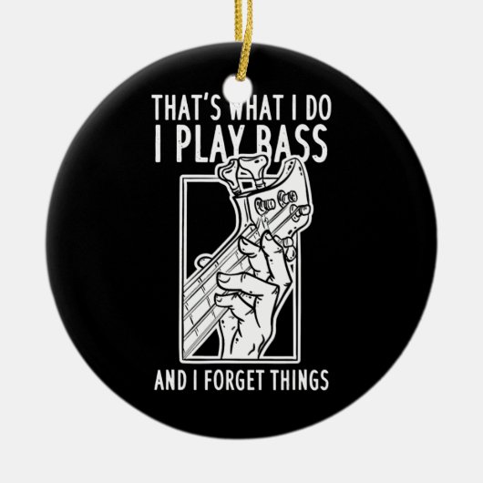 ベースプレイヤーバスギター セラミックオーナメント (正面)