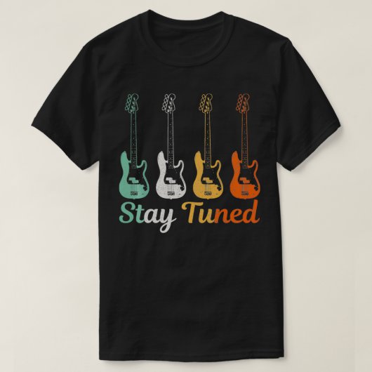 ベースプレーヤーギフトステイおもしろいチューンBassギターベース Tシャツ (デザイン正面)