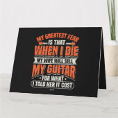 ベースプレーヤー用メンズアコースティックギターデザインマイWi カード (裏面)