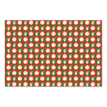 ベースボールとサンタクロース赤と緑のクリスマス