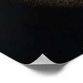 ベースボールのダークテクスチャ ミニマル ポスター (角)