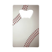 ベースボールまたはソフトボールのデザイン クレジットカード栓抜き (裏面)