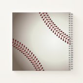 ベースボールまたはソフトボールのデザイン ノートブック (裏面)