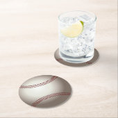 ベースボールまたはソフトボールのデザイン ラウンドペーパーコースター (インサイチュ)