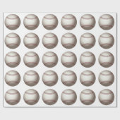 ベースボールまたはソフトボールのデザイン ラッピングペーパー (フラット)