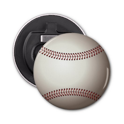 ベースボールまたはソフトボールのデザイン 栓抜き (正面)