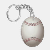 ベースボールまたはソフトボールの設計 キーホルダー (正面左)