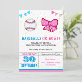 ベースボールまたはボウジェンダーの表示パーティー 招待状 (スタンド正面)