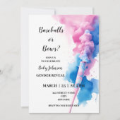 ベースボールまたはボウジェンダーの表示招待状 招待状 (正面)