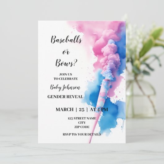 ベースボールまたはボウジェンダーの表示招待状 招待状 (スタンド正面)