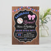 ベースボールまたは弓ジェンダーが招待を明らかにする 招待状 (スタンド正面)