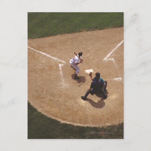 ベースボールアットホームプレート ポストカード (正面)