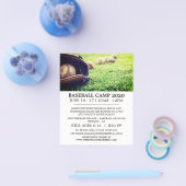 ベースボールオンフィールド,ベースボールキャンプ広告フライヤー チラシ (シングル)