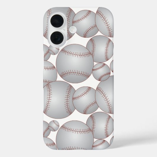 ベースボールカラフルパターングレー Case-Mate iPhoneケース (裏面)