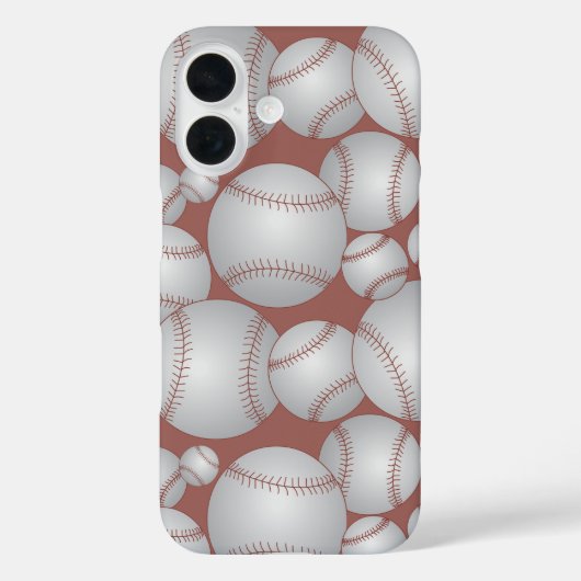 ベースボールカラフルパターングレー Case-Mate iPhoneケース (裏面)